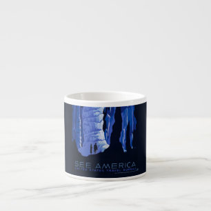Tasse Expresso Affiche de voyage de spéléologie Cavernes Voyage V
