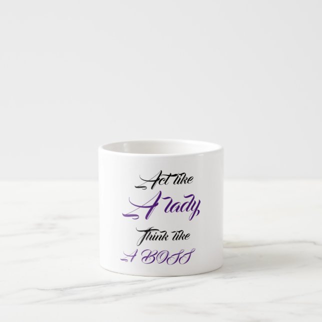 Tasse Expresso Agir en dame (Devant)