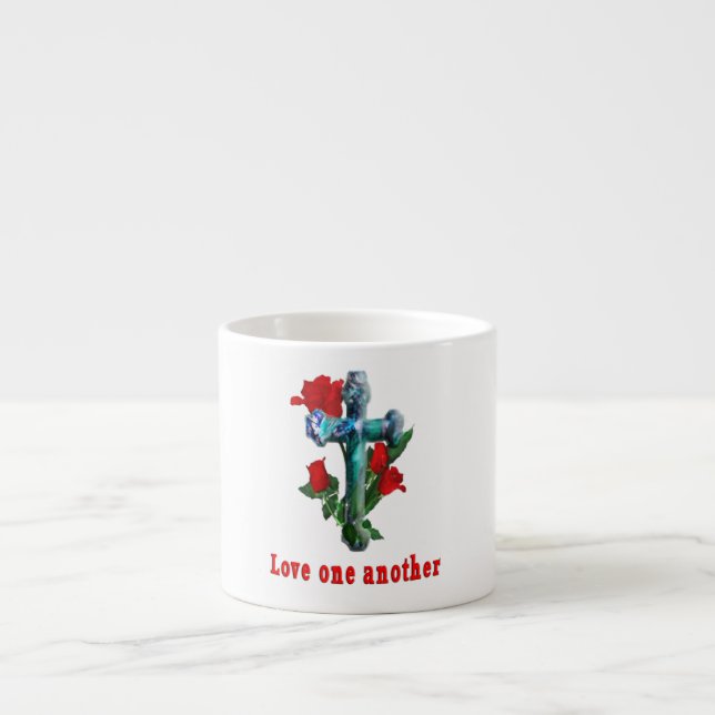 Tasse Expresso Aimez-vous les uns les autres (Devant)
