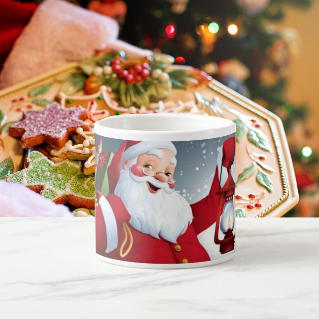 Tasse Expresso Ajouter le nom Père Noël avec Jouets Classic SMALL (Créateur téléchargé)