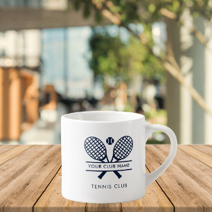 Tasse Expresso Ajouter Nom du club Marine Blue Logo Tennis Team C
