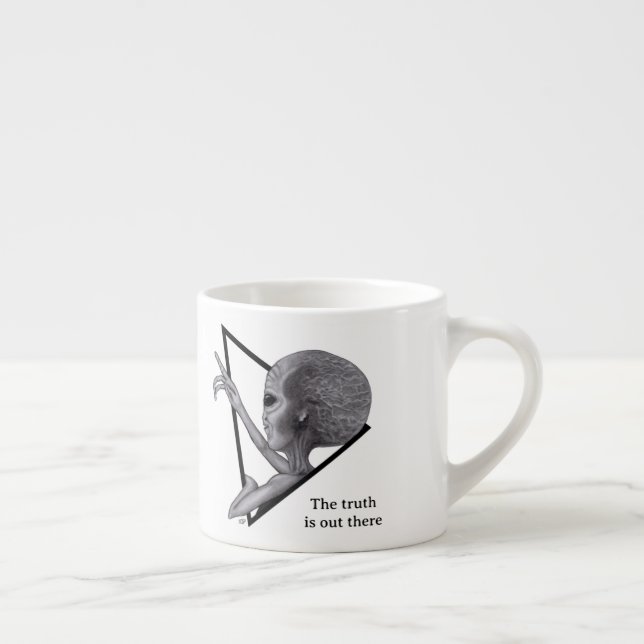 Tasse Expresso Alien gris, la vérité est là (Droite)