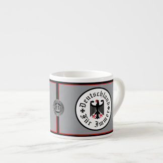 Tasse Expresso Allemagne/Deutschland Pour toujours/aigle noir/cro