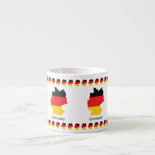 Tasse Expresso Allemagne Drapeau sur la carte Souvenir Design