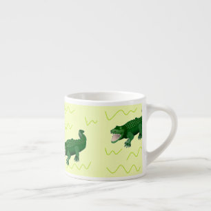 Tasse Expresso Alligator sur jaune