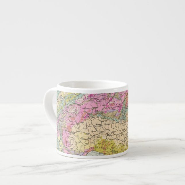 Tasse Expresso Alpenlander - carte d'atlas des Alpes (Devant gauche)
