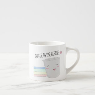 Tasse Expresso Amateurs de café mignon Superhero Rainbow