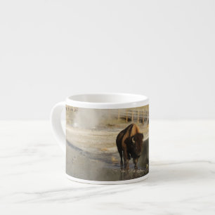 Tasse Expresso American Bison Yellowstone Wildlife Photography