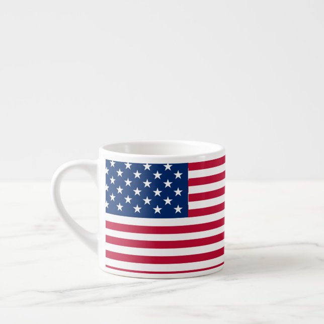 Tasse Expresso American USA Flag Pride Design-76353 (Gauche)