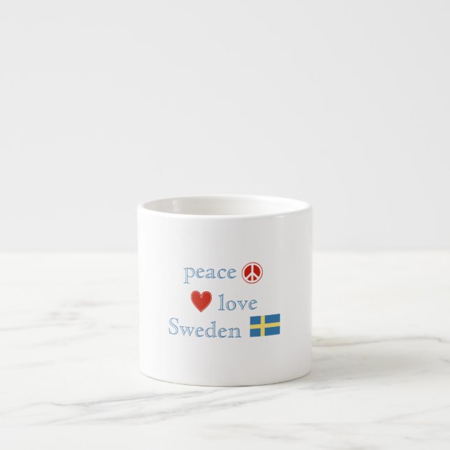 Tasse Expresso Amour et la Suède de paix (Devant)