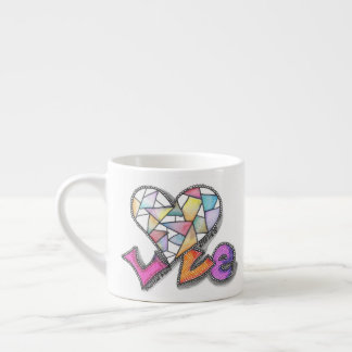 Tasse Expresso Amour fait à partir du coeur