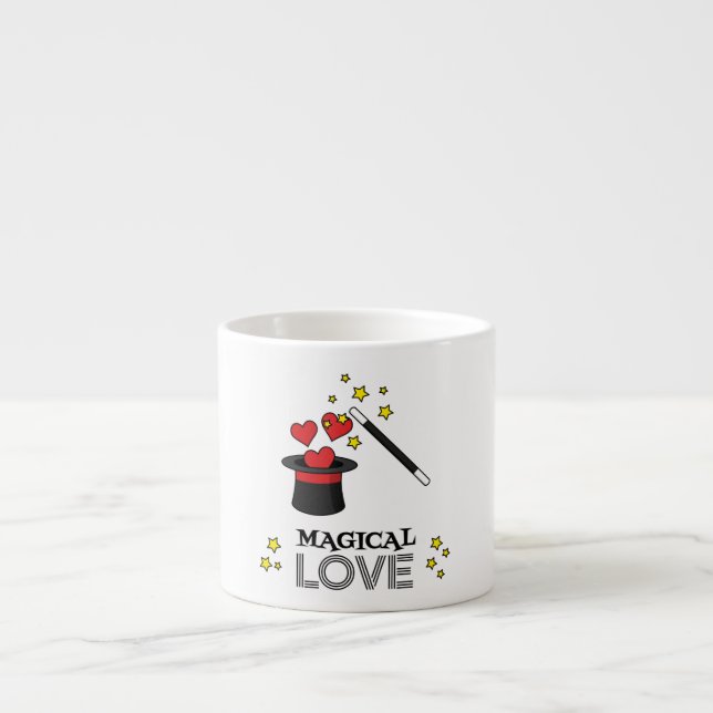Tasse Expresso Amour magique - Noir (Devant)