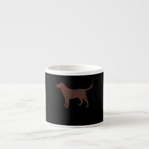 Tasse Expresso Amoureux des chiens Chocolat Labrador Chien Silh