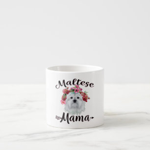 Tasse Expresso Amoureux des chiens  Flore de mauves-souris maltai