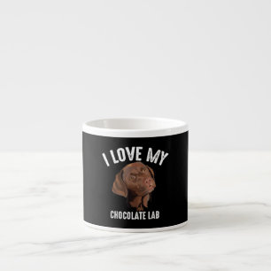 Tasse Expresso Amoureux des chiens J'adore mon laboratoire de c