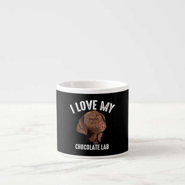 Tasse Expresso Amoureux des chiens | J'adore mon laboratoire de c (Devant)