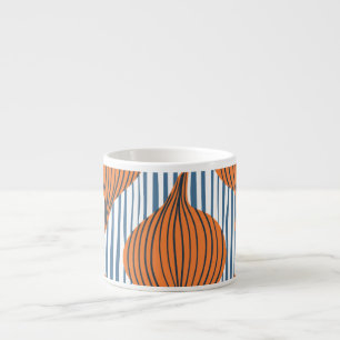 Tasse Expresso Ampoules d'oignon dessinées à la main, papier pein