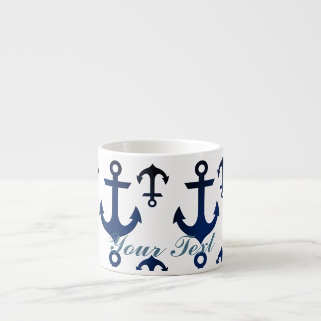 Tasse Expresso Ancres Ahoy Nautical (Devant)