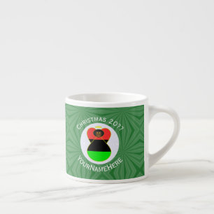 Tasse Expresso Ange de Noël afro-américain de la diaspora africai
