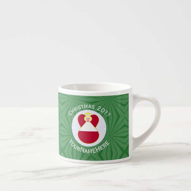 Tasse Expresso Ange drapeau autrichien Noël Personnalisé (Droite)