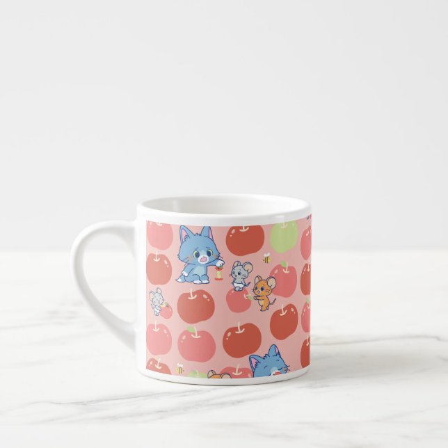 Tasse Expresso Anime Tom, Jerry et Tuffy Apple Motif (Gauche)