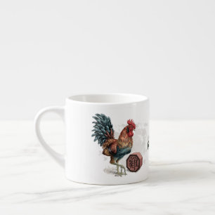 Tasse Expresso Année du coq chinois Zodiac Art