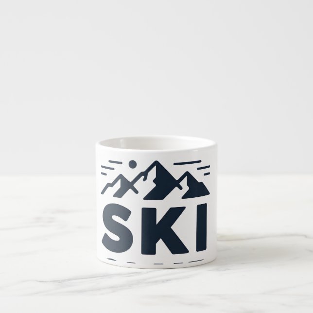 Tasse Expresso Apres Ski Club Mountain Logo - Custom Mens Winter  (Devant)
