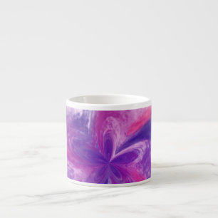 Tasse Expresso Aquarelle à fleurs d'Imaginaire Abstrait peint
