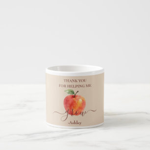 Tasse Expresso Aquarelle Enseignant Apple - Cadeau Merci