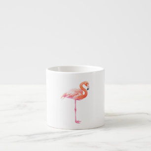 Tasse Expresso aquarelle Flamant rose