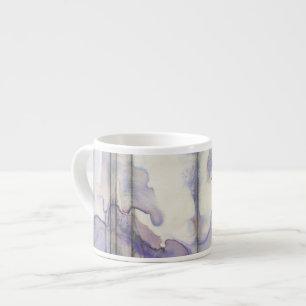 Tasse Expresso Aquarelle libre d'expression de violette