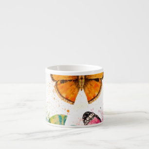Tasse Expresso Aquarelle Papillon Motif sans couture