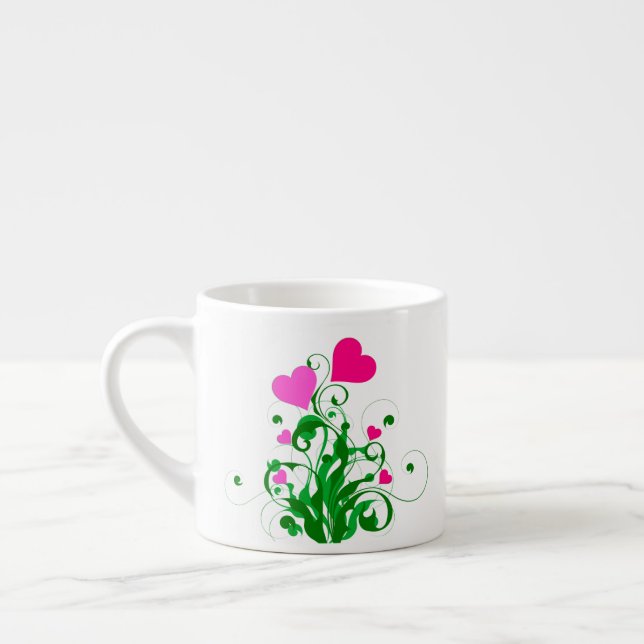 Tasse Expresso Arbre Coeurs d'amour (Gauche)