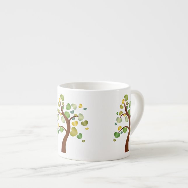 Tasse Expresso Arbre des coeurs d'automne (Devant droit)