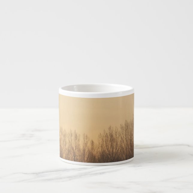 Tasse Expresso Arbres d'hiver (Devant)