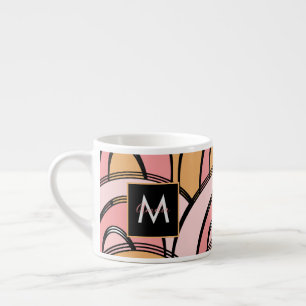 Tasse Expresso Arc-en-ciel groovy motif orange rose