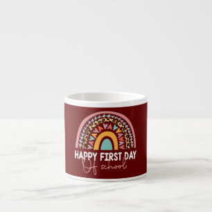 Tasse Expresso Arc-en-ciel Jour de Rentrée Heureux Professeur Gar