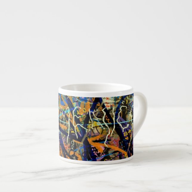 Tasse Expresso Arrière - plan de graffiti (Devant droit)
