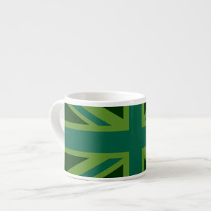 Tasse Expresso Arrière - plan de style Drapeau Turquoise vert Uni