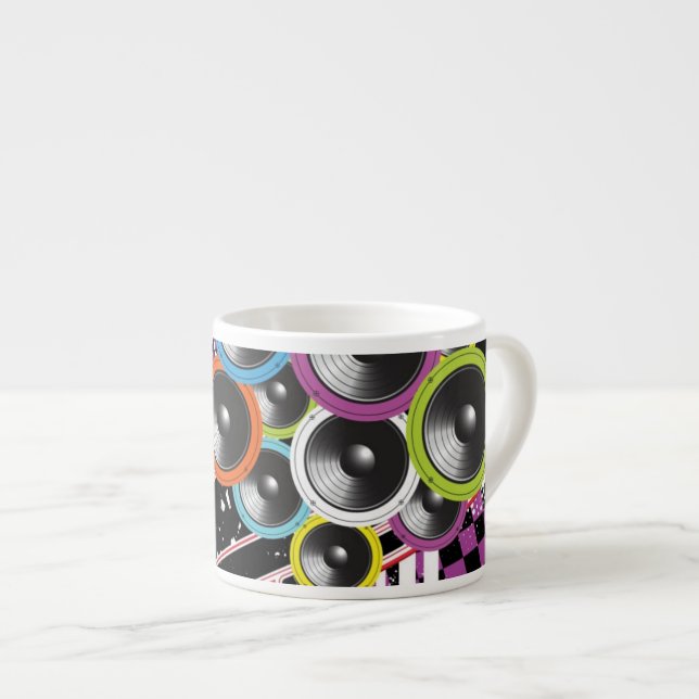 Tasse Expresso Arrière - plan grunge (Devant droit)