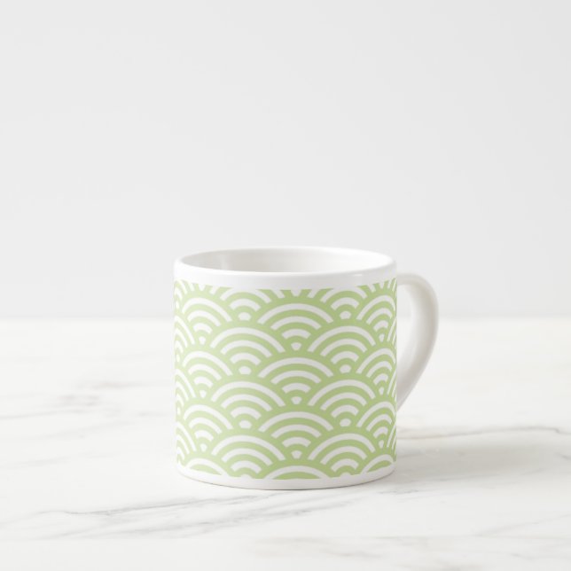 Tasse Expresso Arrière - plan oriental de vague (Devant droit)