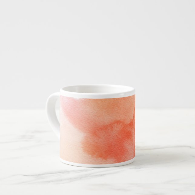 Tasse Expresso Arrière - plan peint à la main 3 d'aquarelle (Devant gauche)