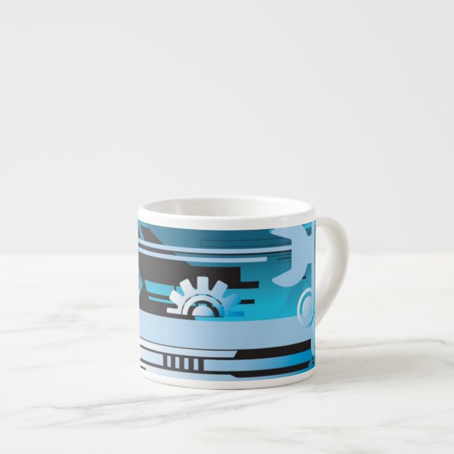 Tasse Expresso Arrière - plan tramé technique 3 (Devant droit)