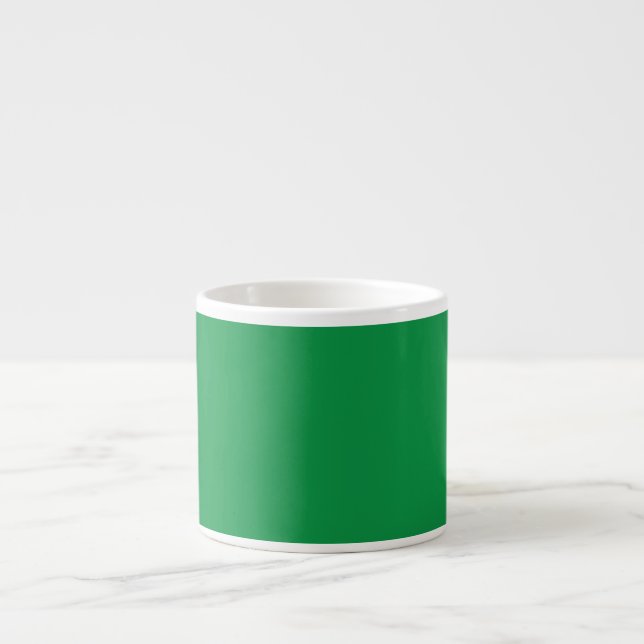 Tasse Expresso Arrière - plan vert avec bordure blanche pour Aest (Devant)