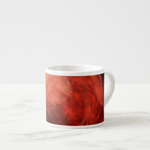 Tasse Expresso Art Abstrait Galaxie rouge