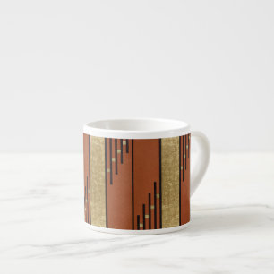 Tasse Expresso Art Déco En Or Et Tan