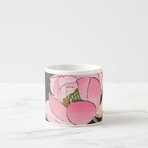 Tasse Expresso Art japonais vintage - Fleur Lotus Rose