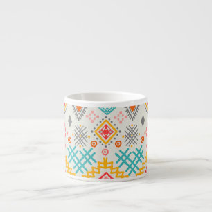 Tasse Expresso Art tribal : imprimé géométrique boho.