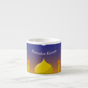 Tasse Expresso Art typographique Ramadan Kareem Croissant Islamiq