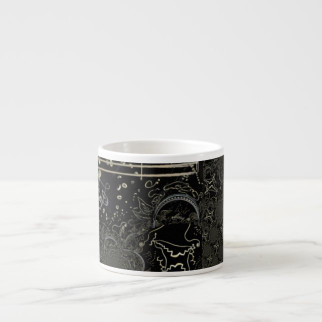 Tasse Expresso Artwork Abstrait noir (Devant)